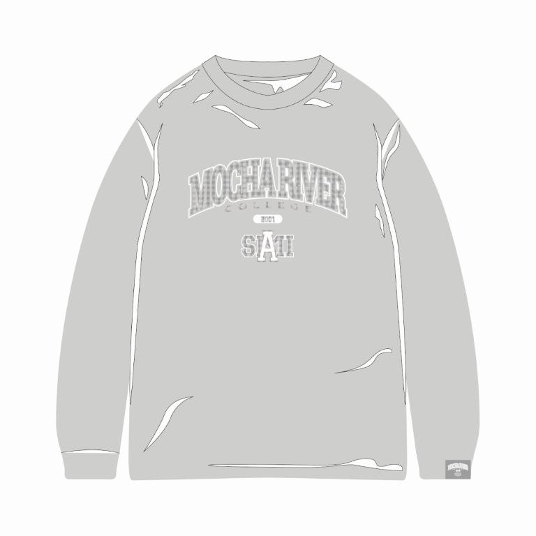 Check Logo Long Sleeve T-shirt GRAY