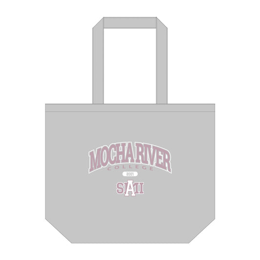 MOCHA RIVER College Logo Tote GRAY