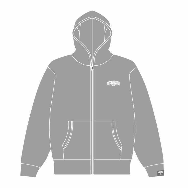 Logo Full Zip Hoodie GRAY
