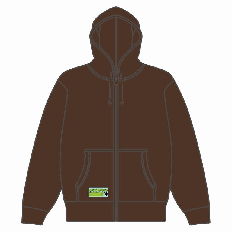 GIRICHOCO Full Zip Hoodie（Dark Chocolate)