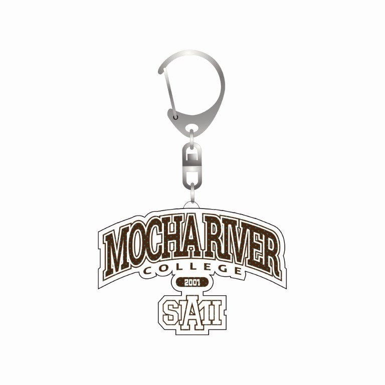 MOCHA RIVER College Logo Dot Acrylic Keychain CHOCO