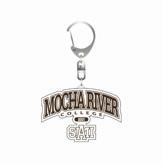 MOCHA RIVER College Logo Dot Acrylic Keychain CHOCO