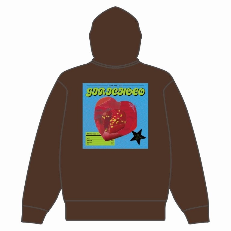 GIRICHOCO Full Zip Hoodie（Dark Chocolate)