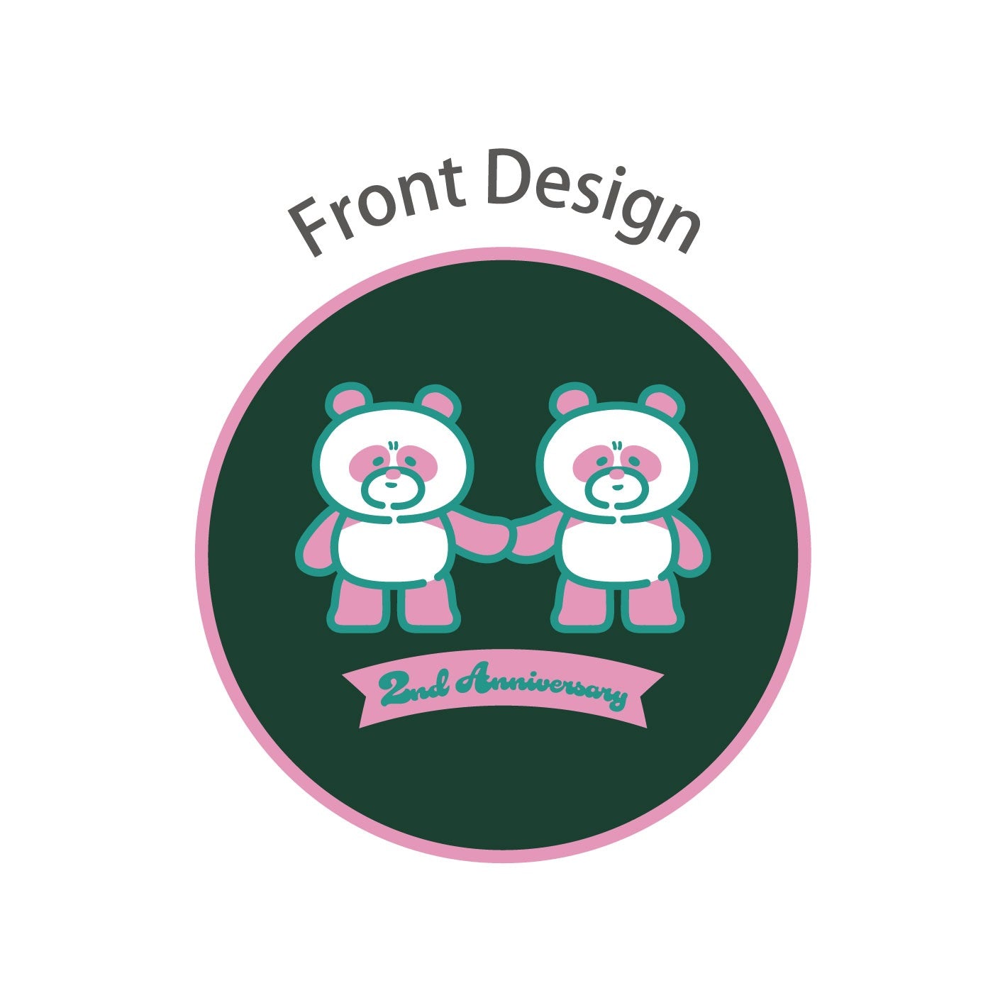 【パンダまみれ会員限定】パンダまみれ 2nd Anniversary Tシャツ IVY GREEN